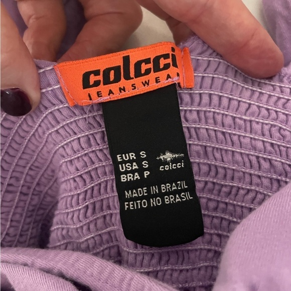 Colcci lilac v-neck smocked waist adjustable midi dress. Size Small - Picture 11 of 12